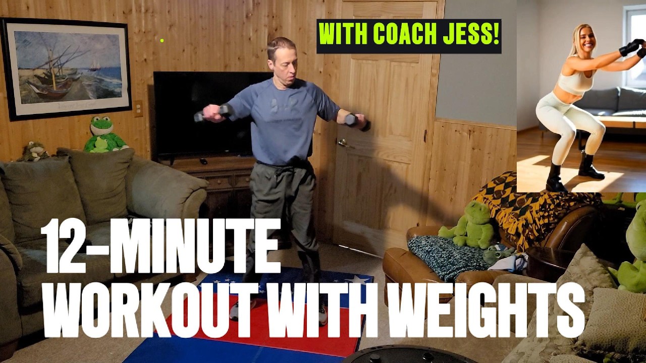 12-Minute HIIT Workout with Weights including Exercises from Coach Jess Session 1