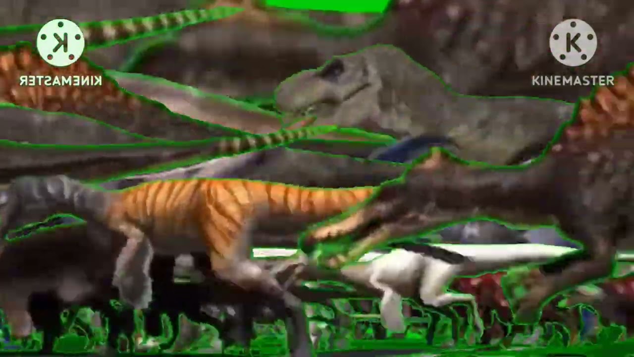 dinosaurs stampede green screen 