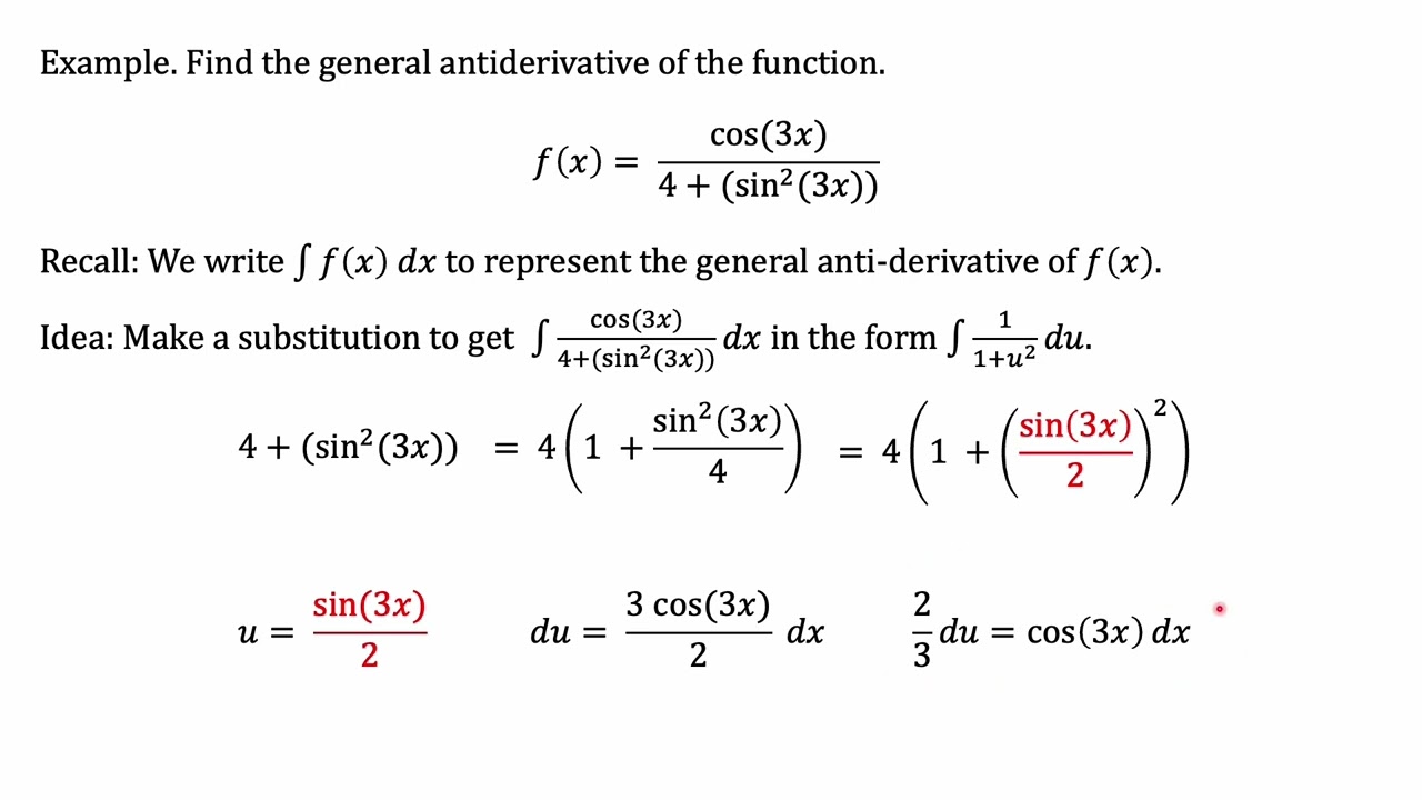 Integration by U-Substitution