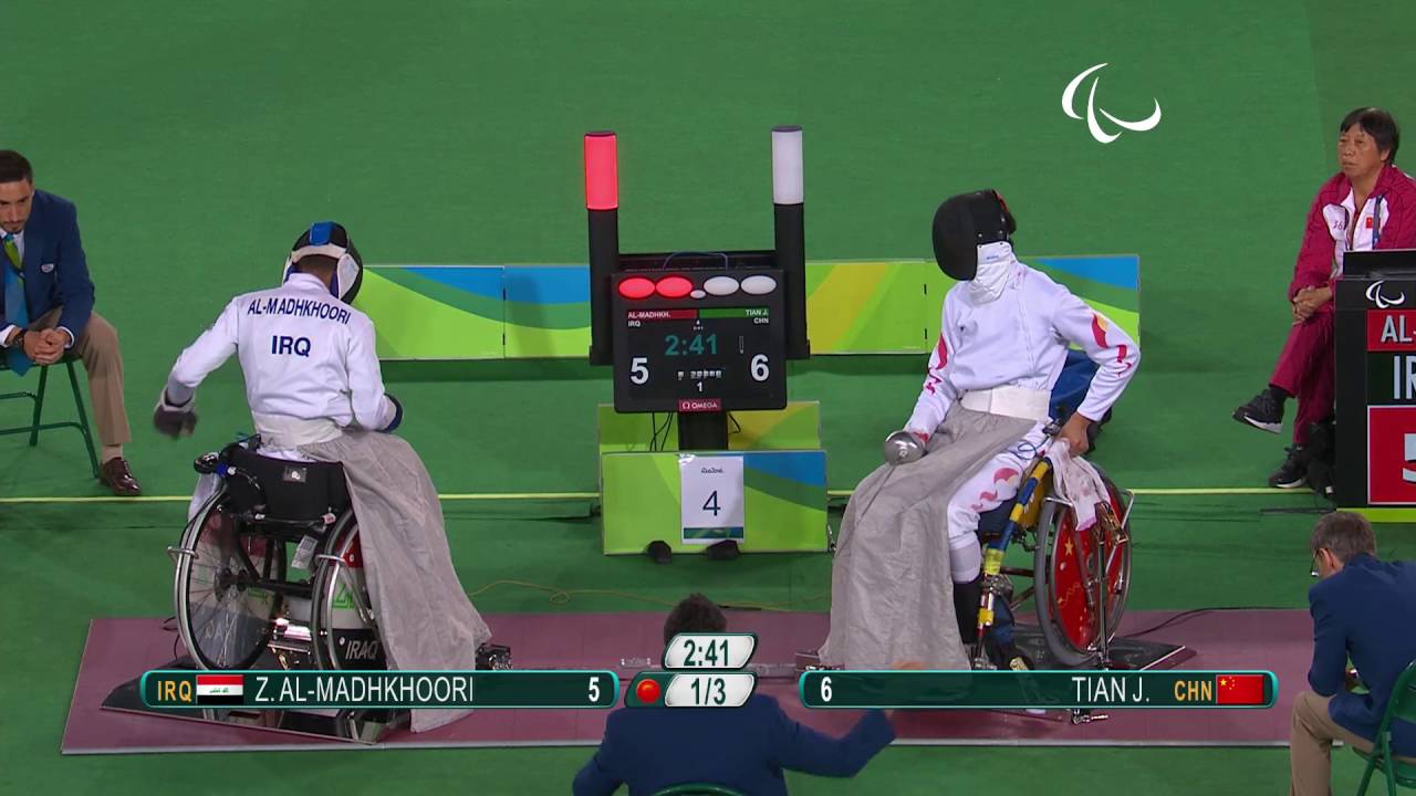 Wheelchair Fencing|TIAN v AL.MADHKHOORI|Men's Individual &Eacute;p&eacute;e -A Bronze|Rio 2016 Paralympic Games
