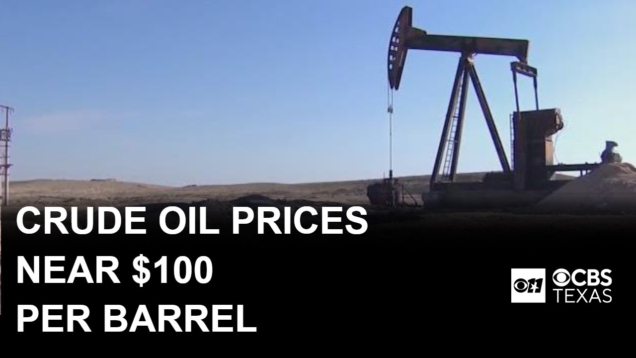 Crude oil prices nearing $100 per barrel