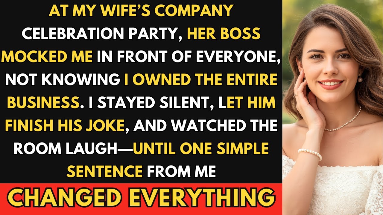 At My Wife's Company Party, Her Boss Mocked Me Not Knowing. Own The Entire Business  My Revenge