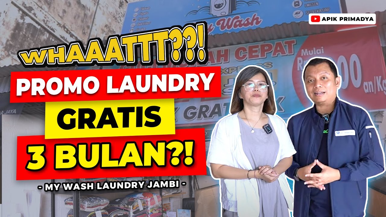❌ GILEEE!!! PROMO LAUNDRY GRATIS 3 BULAN?! | MY WASH LAUNDRY Jambi | Marketing Laundry