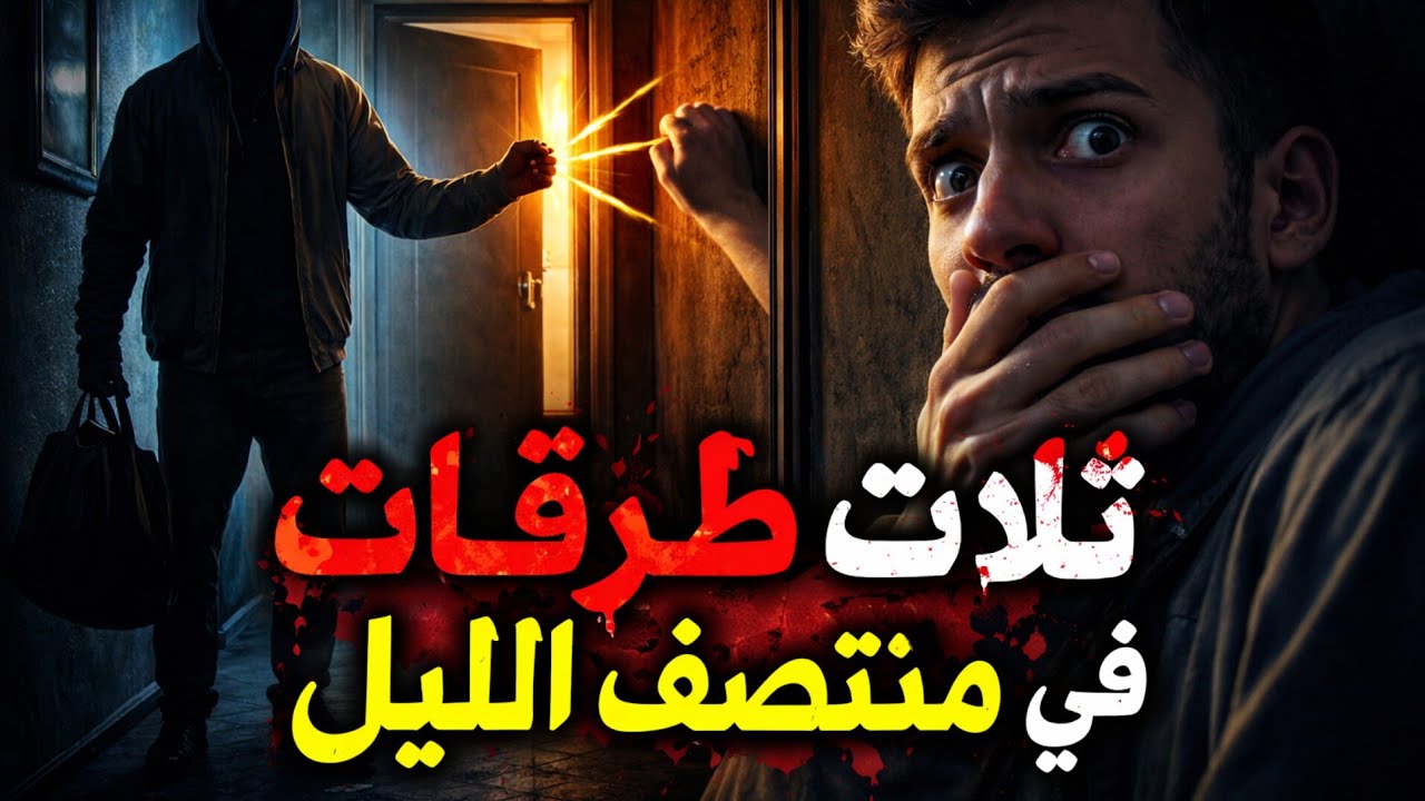 ثلاث طرقات في منتصف الليل!....#قصص 