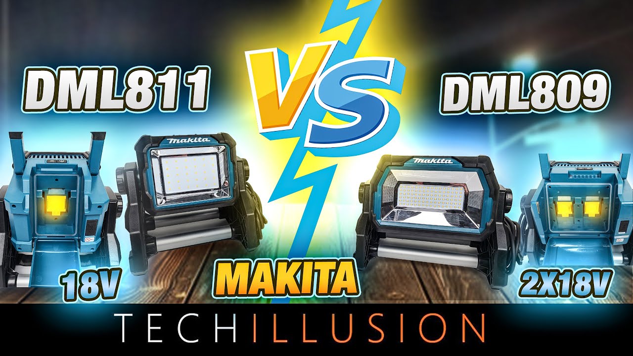 🔥Die NEUEN 18V AKKU BAUSTRAHLER von MAKITA im Vergleich!😱 - Makita DEADML809 VS DEADML811 Test