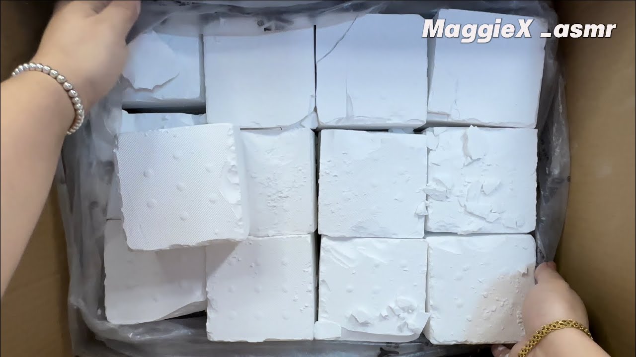 Jumbo Chalk Unboxing | Soft & Fluffy Gym Chalk Crushing for Anxiety Relief | ASMR