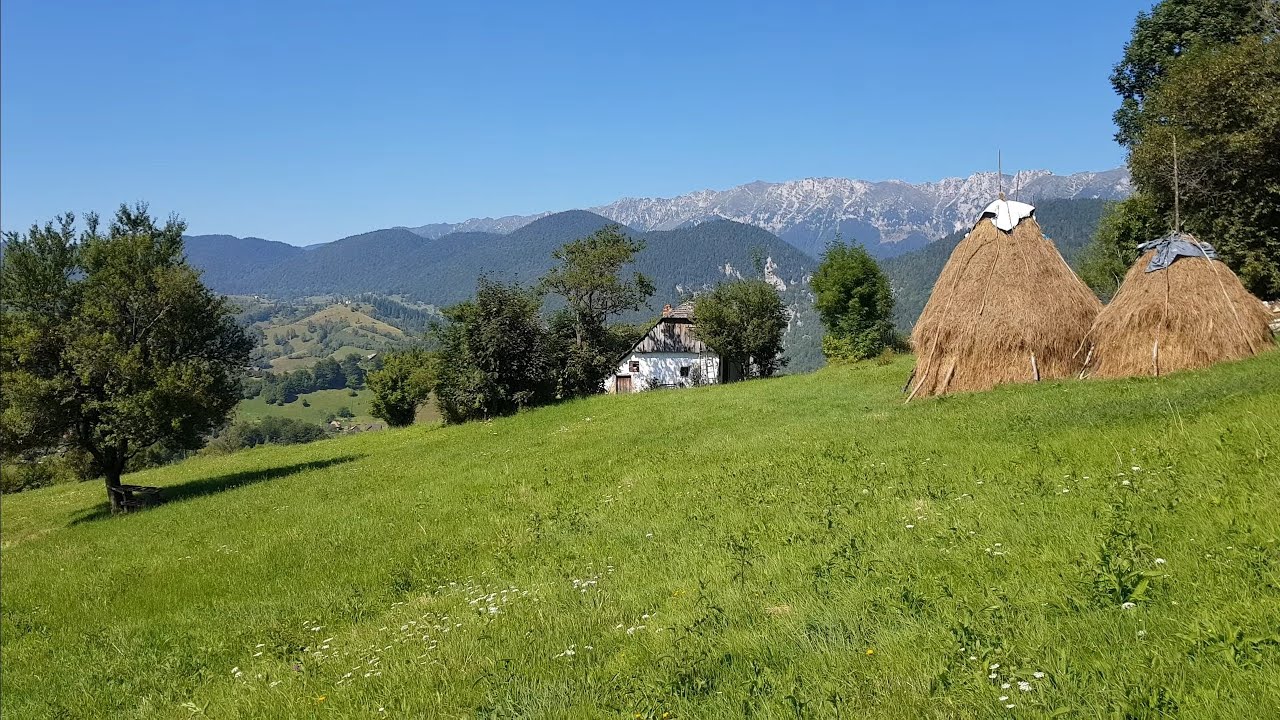 Presentation in Romania, the village of Magura, Brașov county, with hills and mountains! [4k]