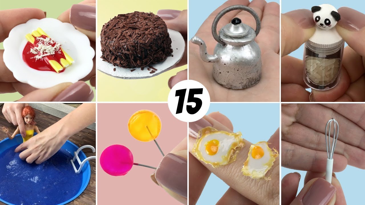 15 простых вещей для куклы Барби - DIY Miniature