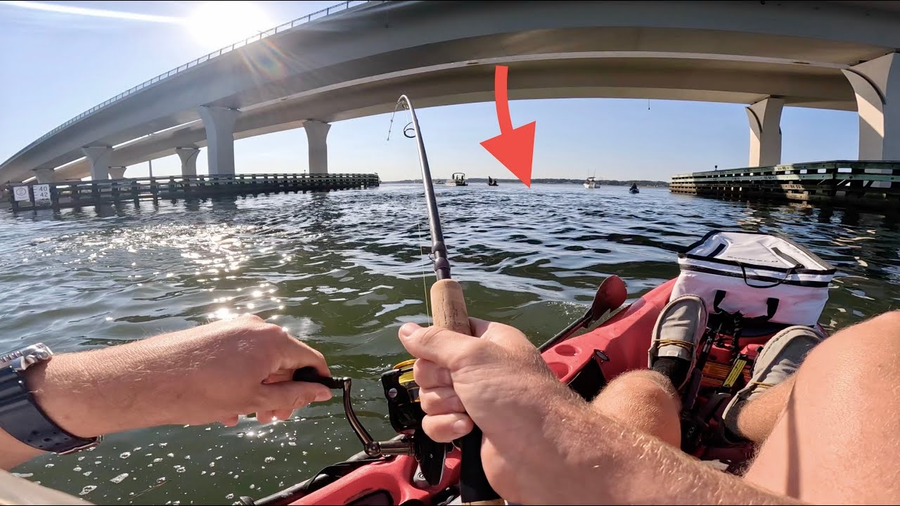 Hooking the Biggest FISH of My LIFE In a Busy Channel | Redfish & Flounder Catch and Cook
