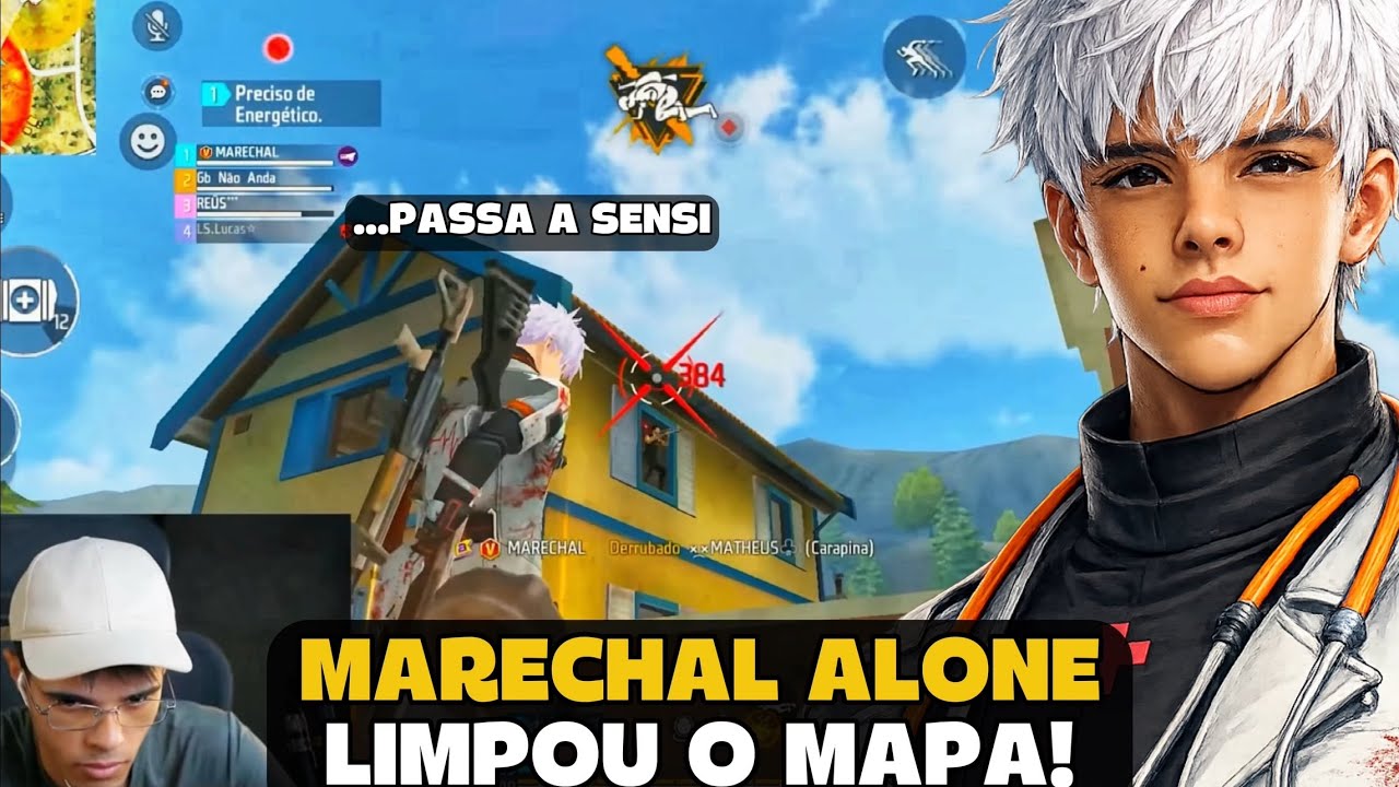 MARECHAL LIMPOU O MAPA COM A SENSIBILIDADE PERFEITA! FREE FIRE - MARECHAL HIGHLIGHTS