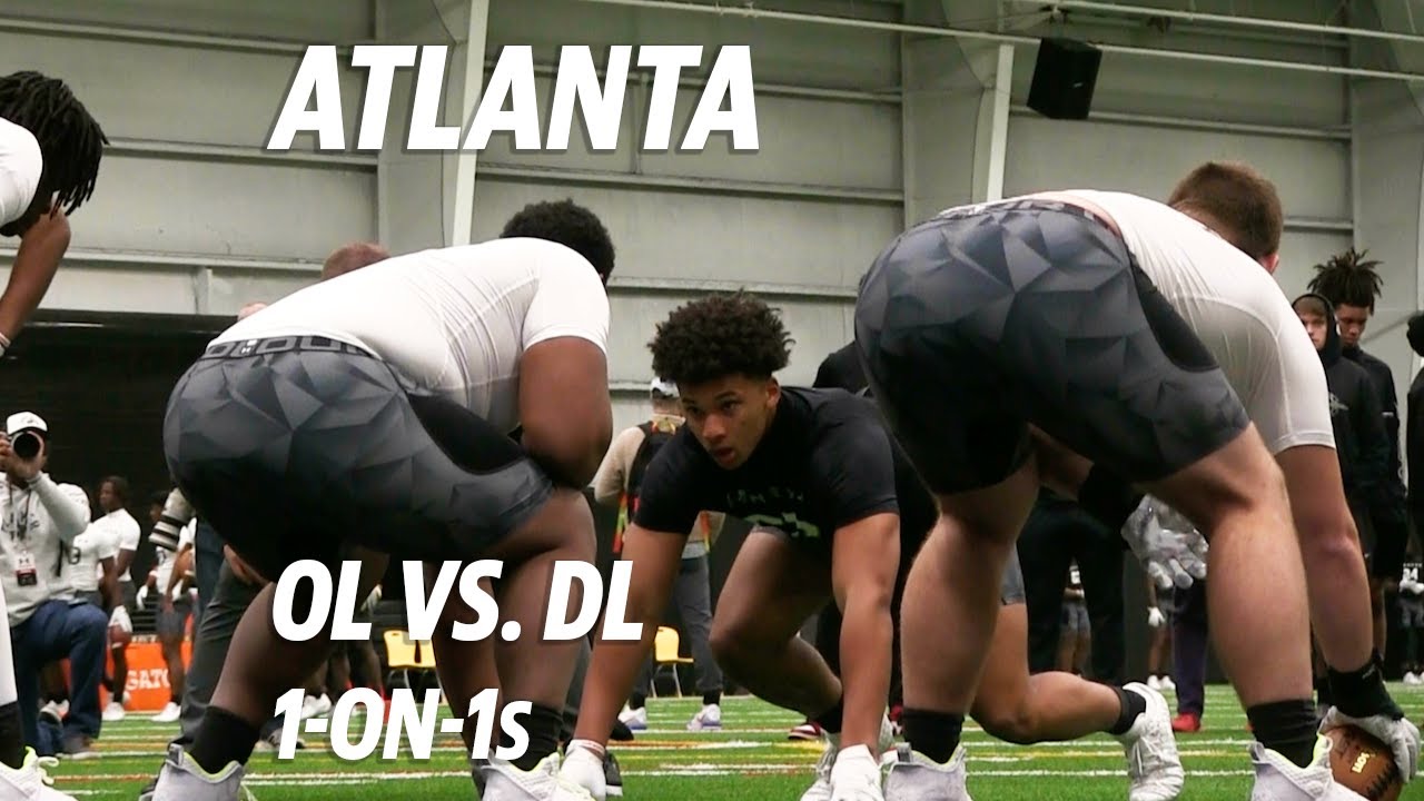 Under Armour Atlanta: OL/DL 1on1s (part one)