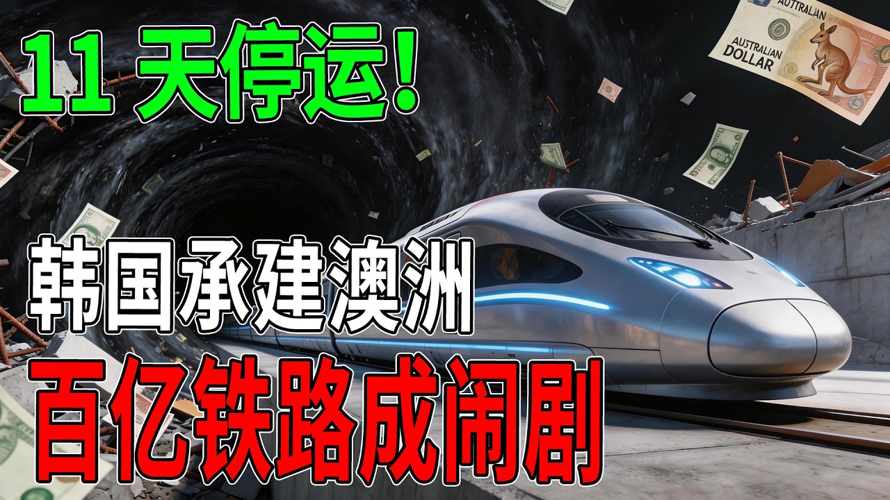 运行11天就瘫痪！韩国承建澳洲百亿铁路成闹剧，中国方案降本60%强势救场#中国基建#中澳基建合作#澳洲铁路闹剧#基建狂魔