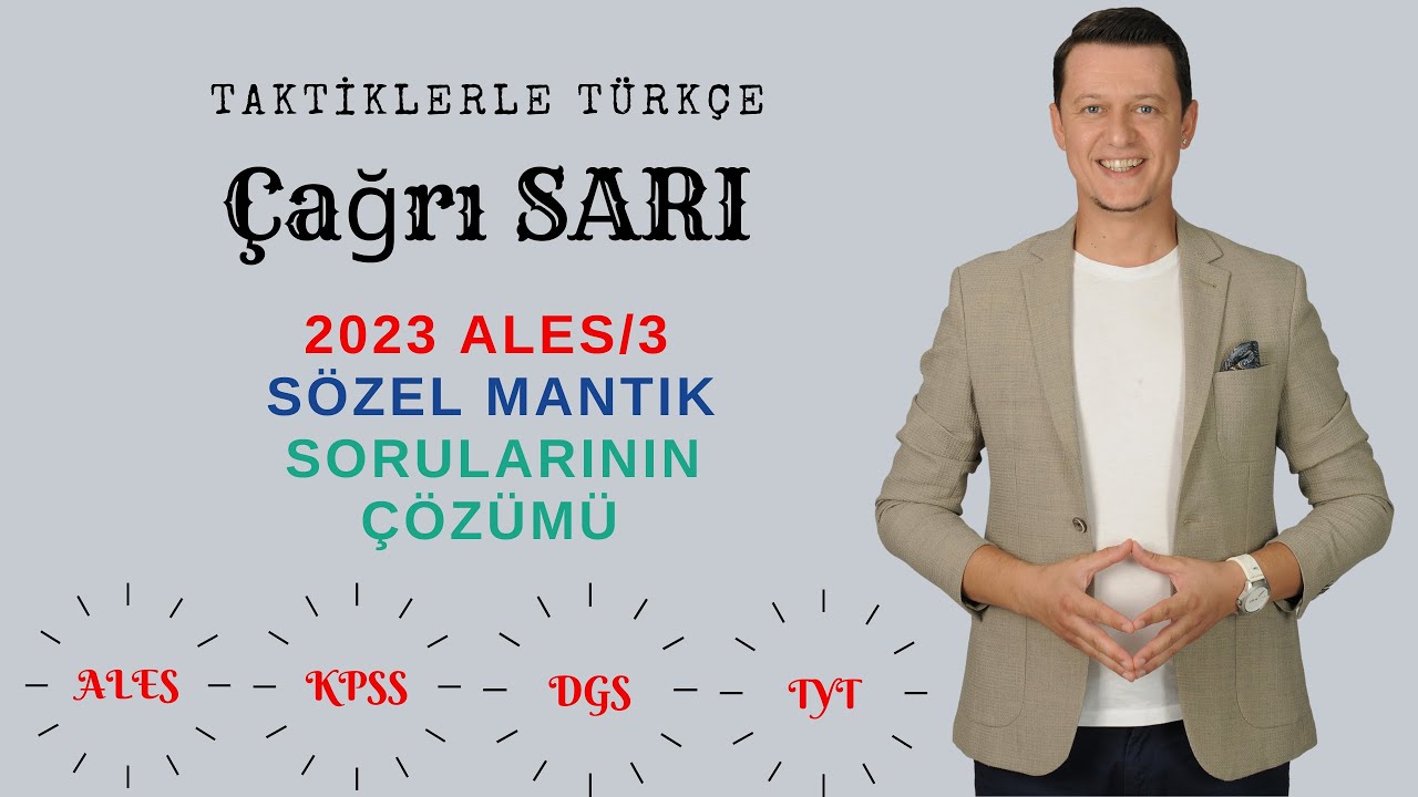 2023 ALES 3 Sözel Mantık Soruları 💥