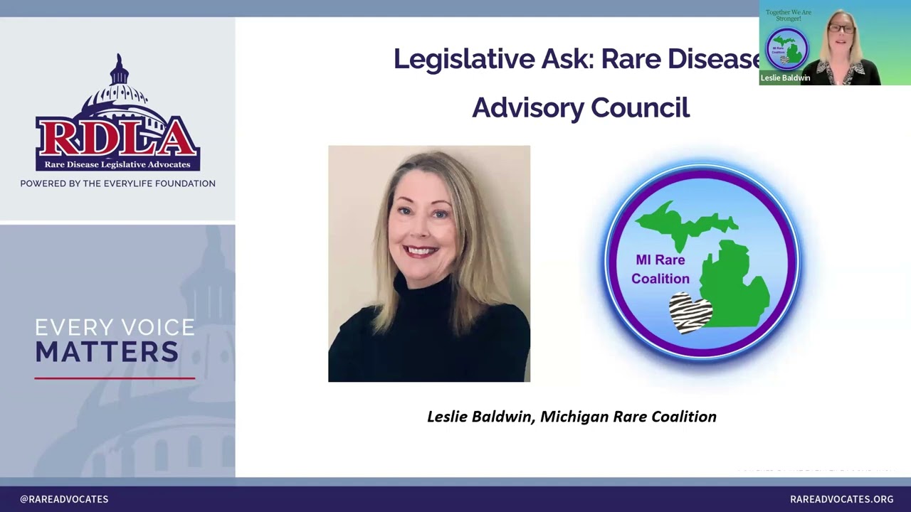 Michigan Rare Disease State Advocacy Day Training Webinar