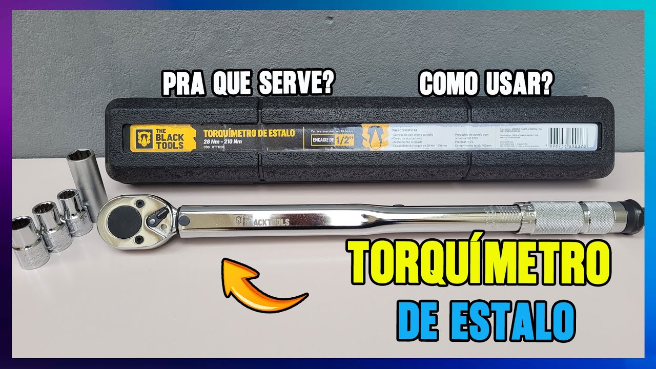 Torquímetro de estalo The Black Tools 28-210Nm com ótimo custo-benefício!