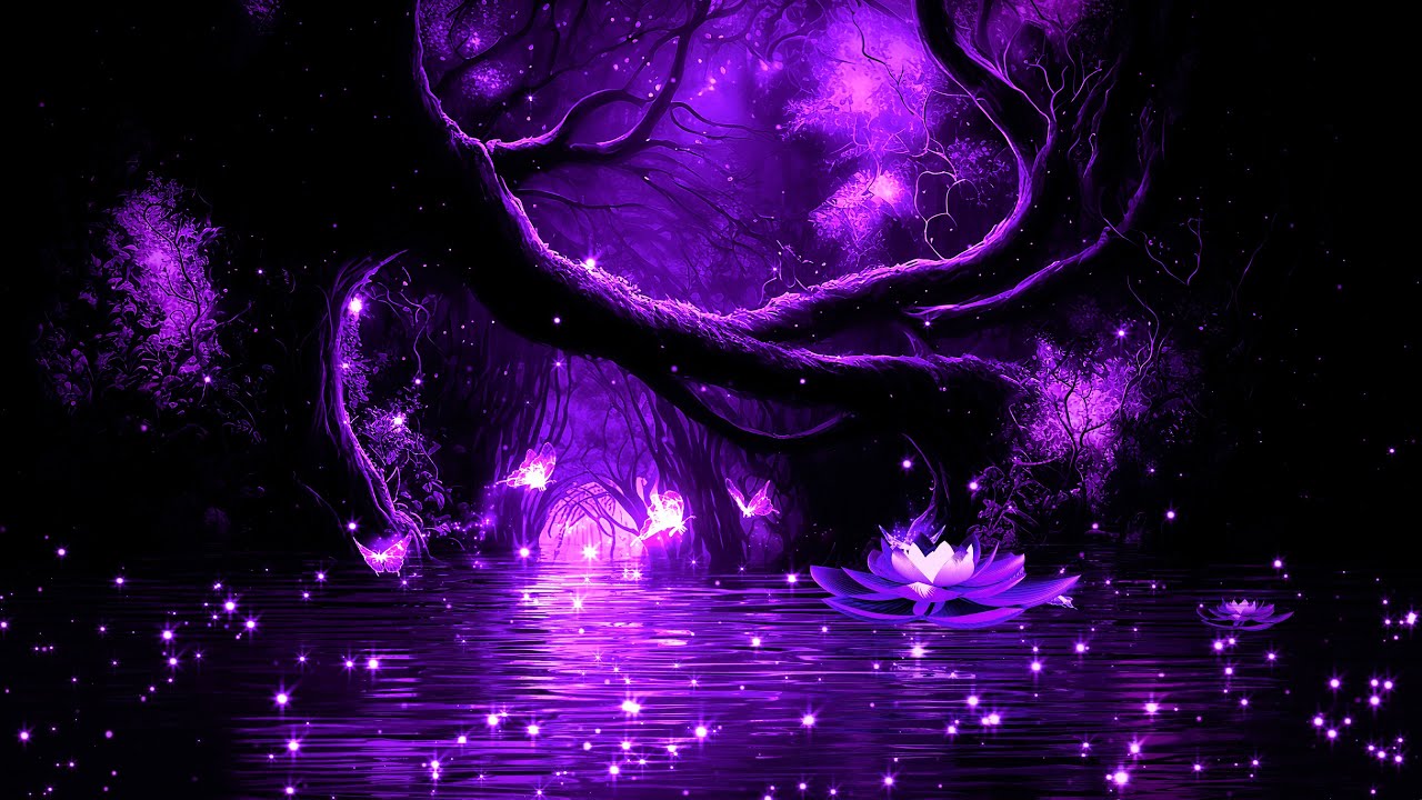 Peaceful Night 💜 Soothing Sleep Music 🎵 Fall Into Deep Sleep Fast & Easy