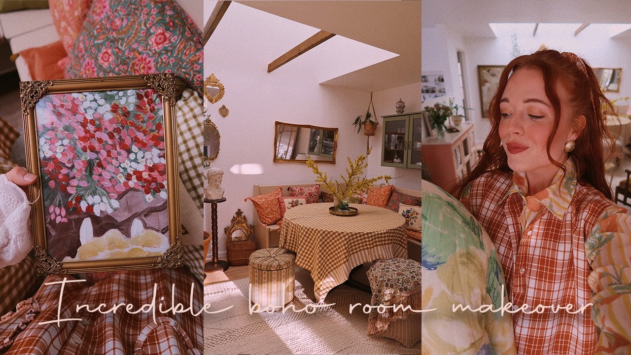 Incredible Boho Living room Makeover | 2 Years ago vs. Now