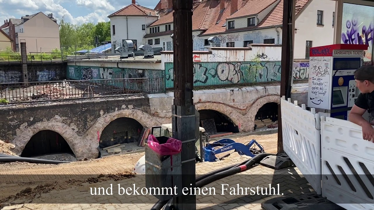 Fahrt &uuml;ber den Chemnitzer Bahnbogen