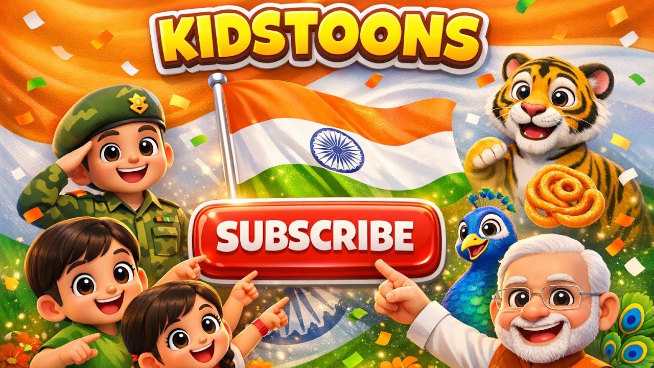 26 January Patriotic Rhymes for Kids 🇮🇳 | Deshbhakti Songs | Kids Cartoon Rhymes 