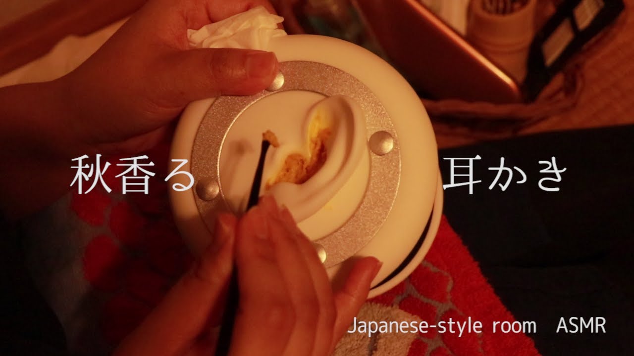 [ASMR] 和室で膝枕耳かき🍂秋香る夜 Ear Cleaning  Scourer earpick [No Talking][ Japanese room]