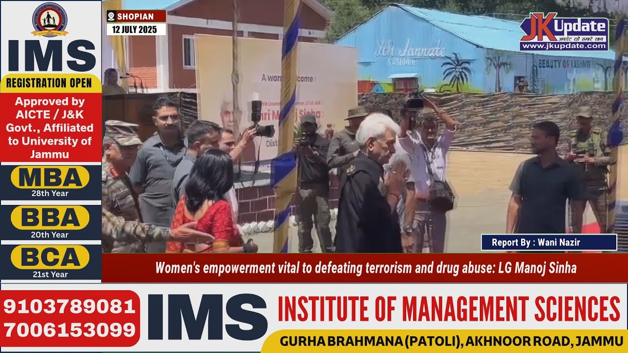 Women's empowerment vital to defeating terrorism and drug abuse LG Manoj Sinha