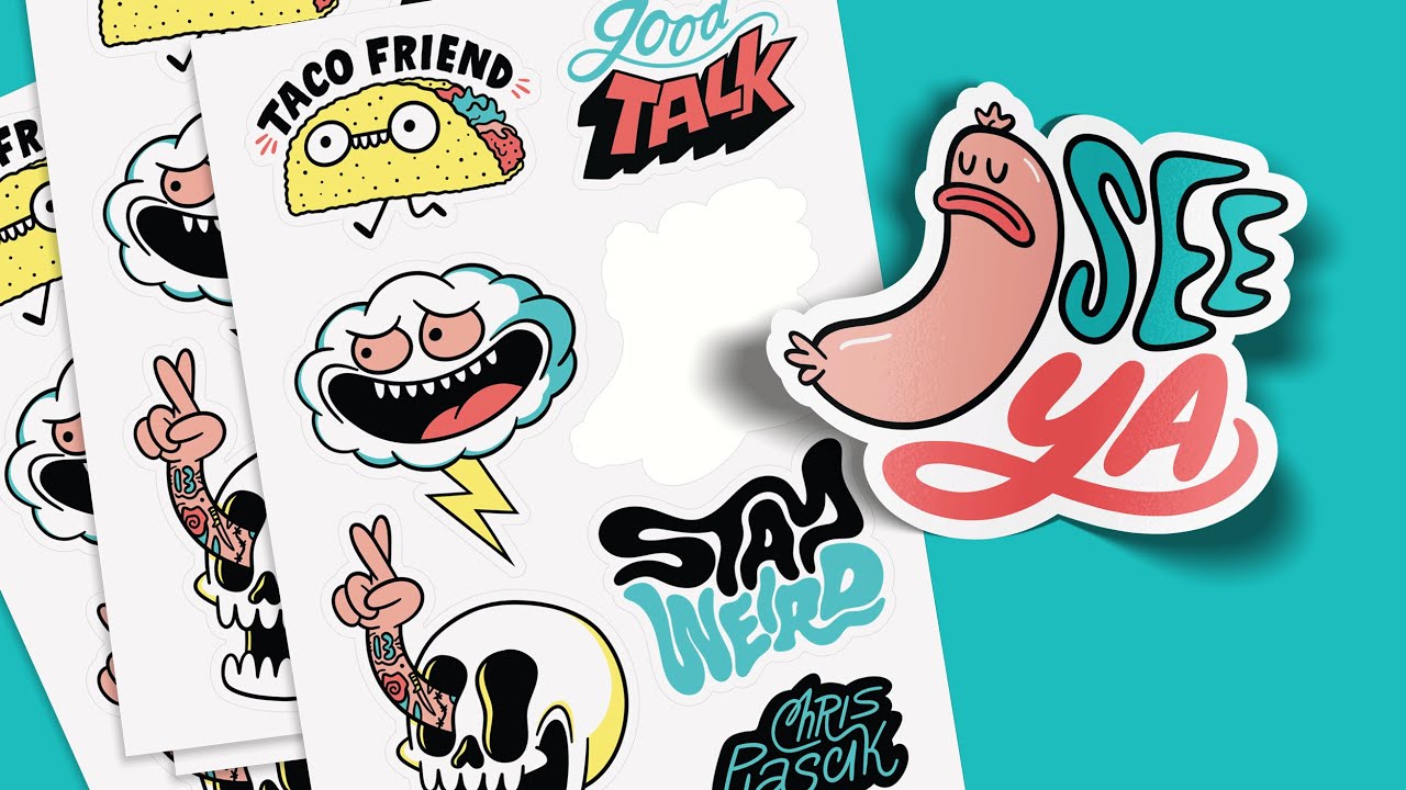 Drawing in Vector! Making Stickers on my iPad