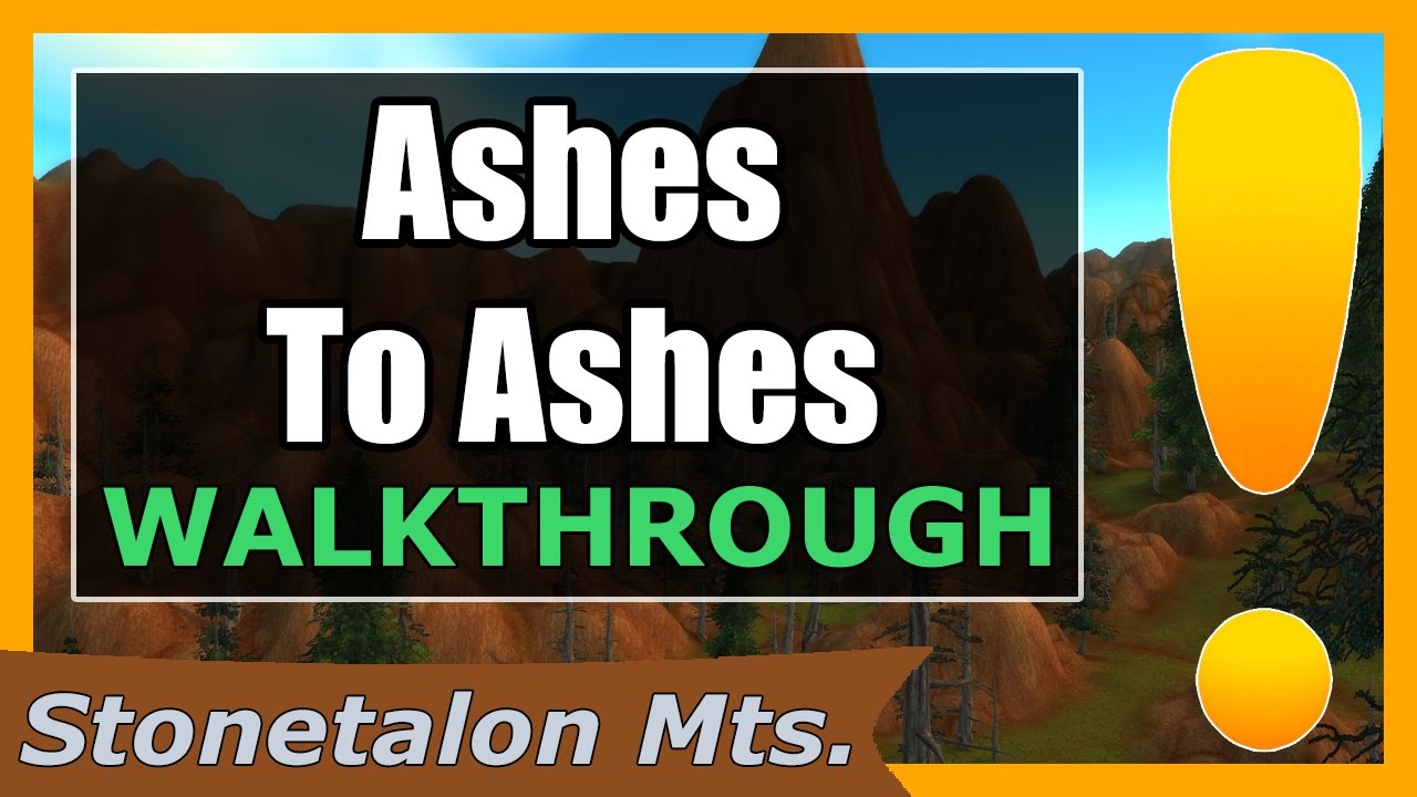 Ashes To Ashes | WoW Stonetalon Mountains Quest Guide