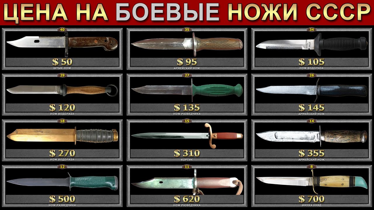 ЦЕНА НА БОЕВЫЕ НОЖИ СССР | СКОЛЬКО СТОЯТ НОЖИ СССР