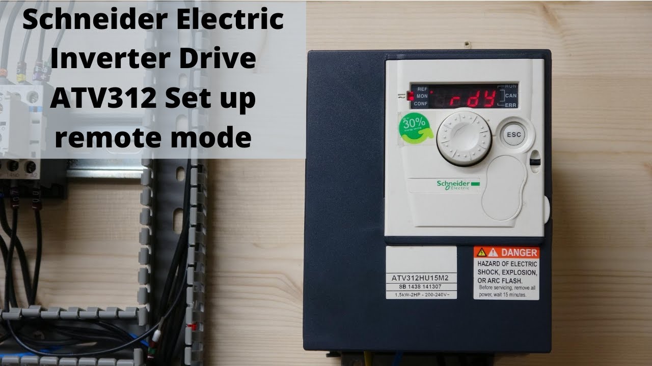 Altivar ATV312 Remote control wiring, 2 wire control and 3 wire control (English)