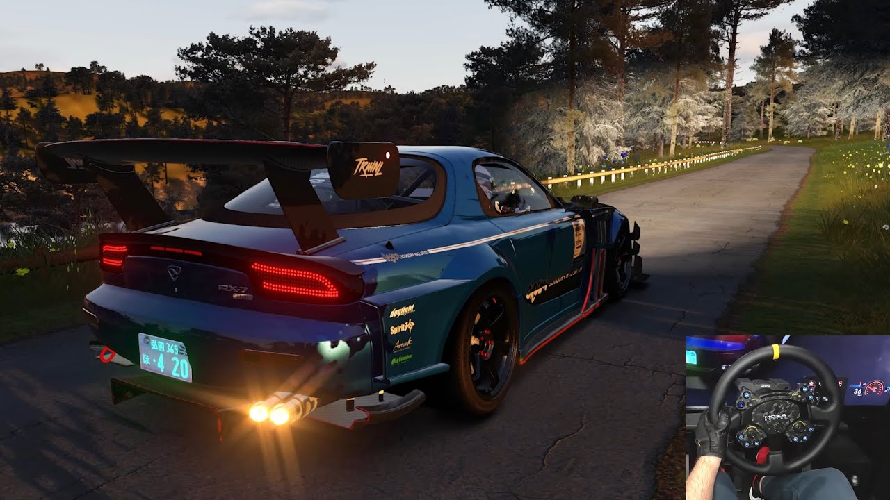 1200 HP Wild Mazda RX7 Big Turbo | Insane Exhaust Sound | Assetto Corsa | Steering wheel Gameplay 4K