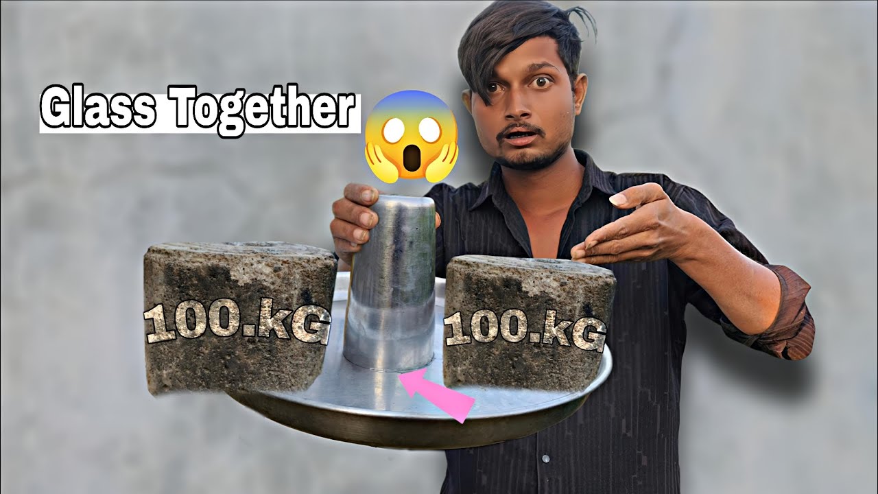 मैंने ग्लास और प्लेट से 100.kg वेट उठालिया Glass and Plate