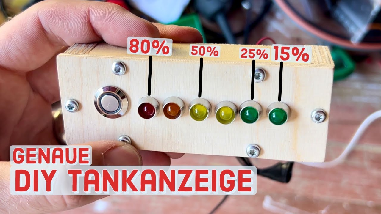 Wassertankanzeige für den Radkastentank