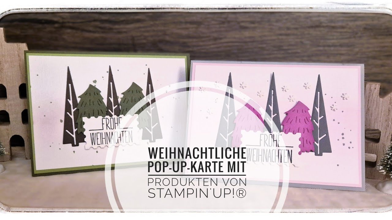 Weihnachtliche Pop-Up-Karte mit 