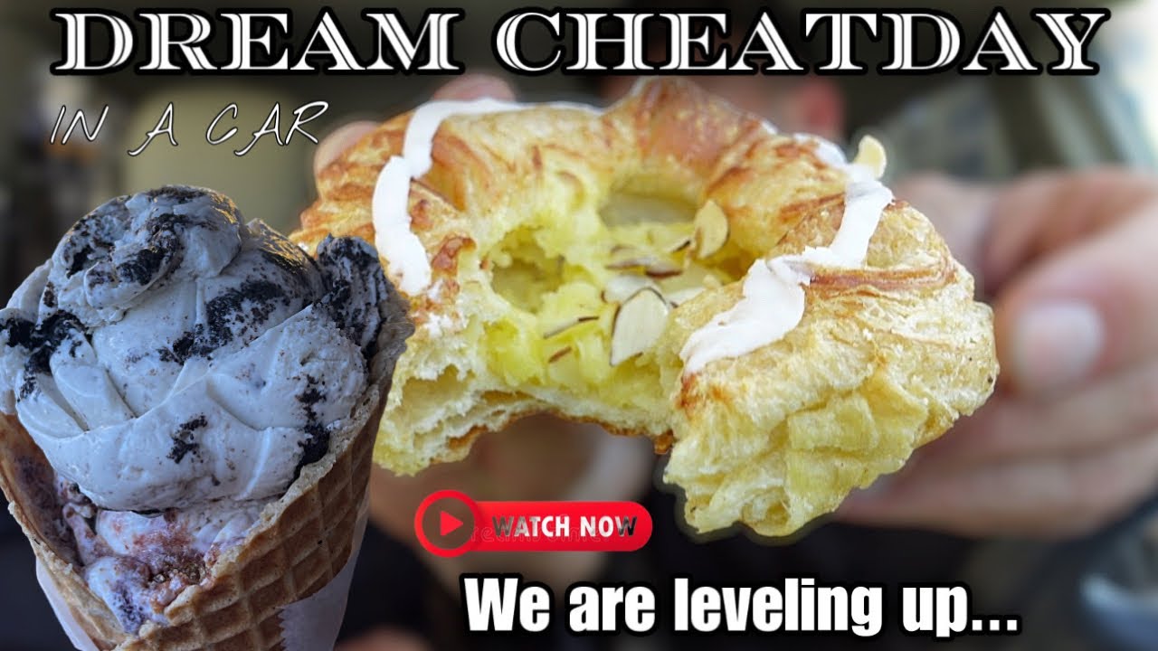 DREAM CHEATDAY IN A CAR | Donuts, Burrata, Pastries, Ice Cream and Taiwanese finish!
