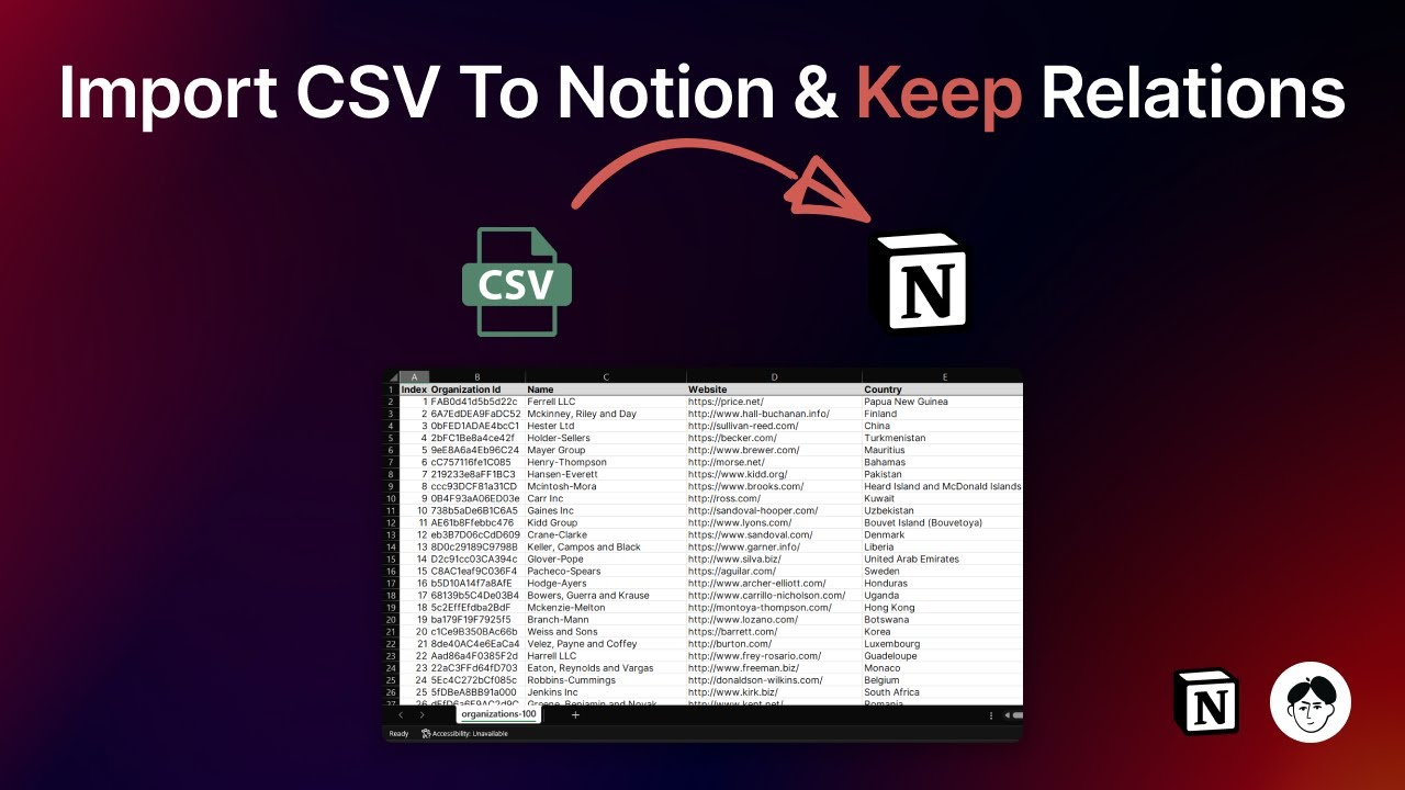 Import, transform, and use your data from a CSV into Notion
