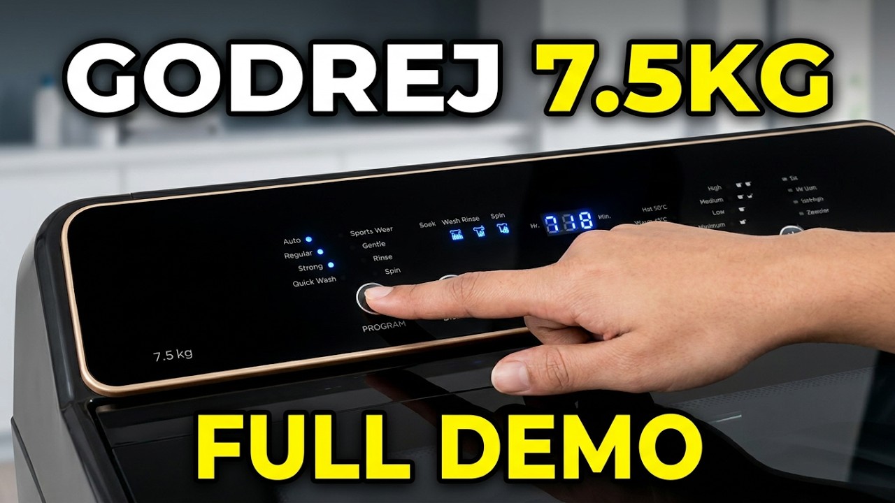 Godrej 7.5kg Fully Automatic Top Load Washing Machine | Full Demo& Installation #Godrej75kg​ #shorts