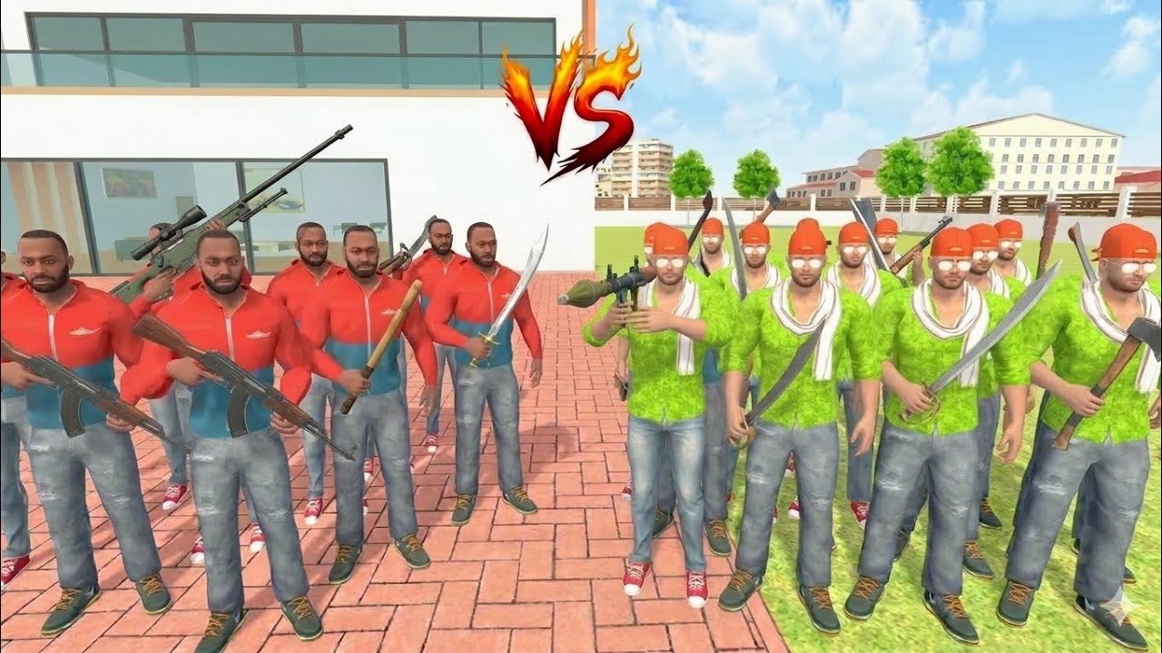 🔥Jack gang vs Franklin gang fight💥in Indian theft auto simulator #indiantheftauto #indiantheftauto