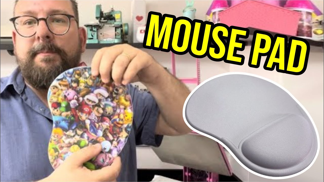 Mouse pad - Sublimação- Formato gota e Ergonômico - apoio de braço