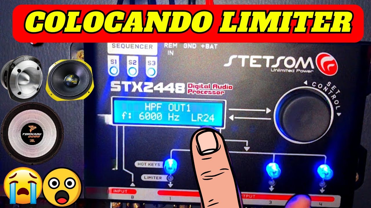 Como colocar limiter no processador stx 2448 stetsom e tarmaps
