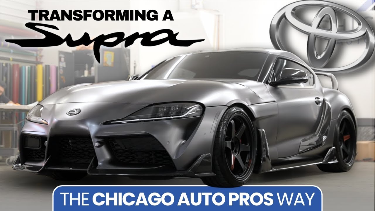 Vinyl Wrapping An A90 SUPRA From Start to Finish  | The Chicago Auto Pros Way
