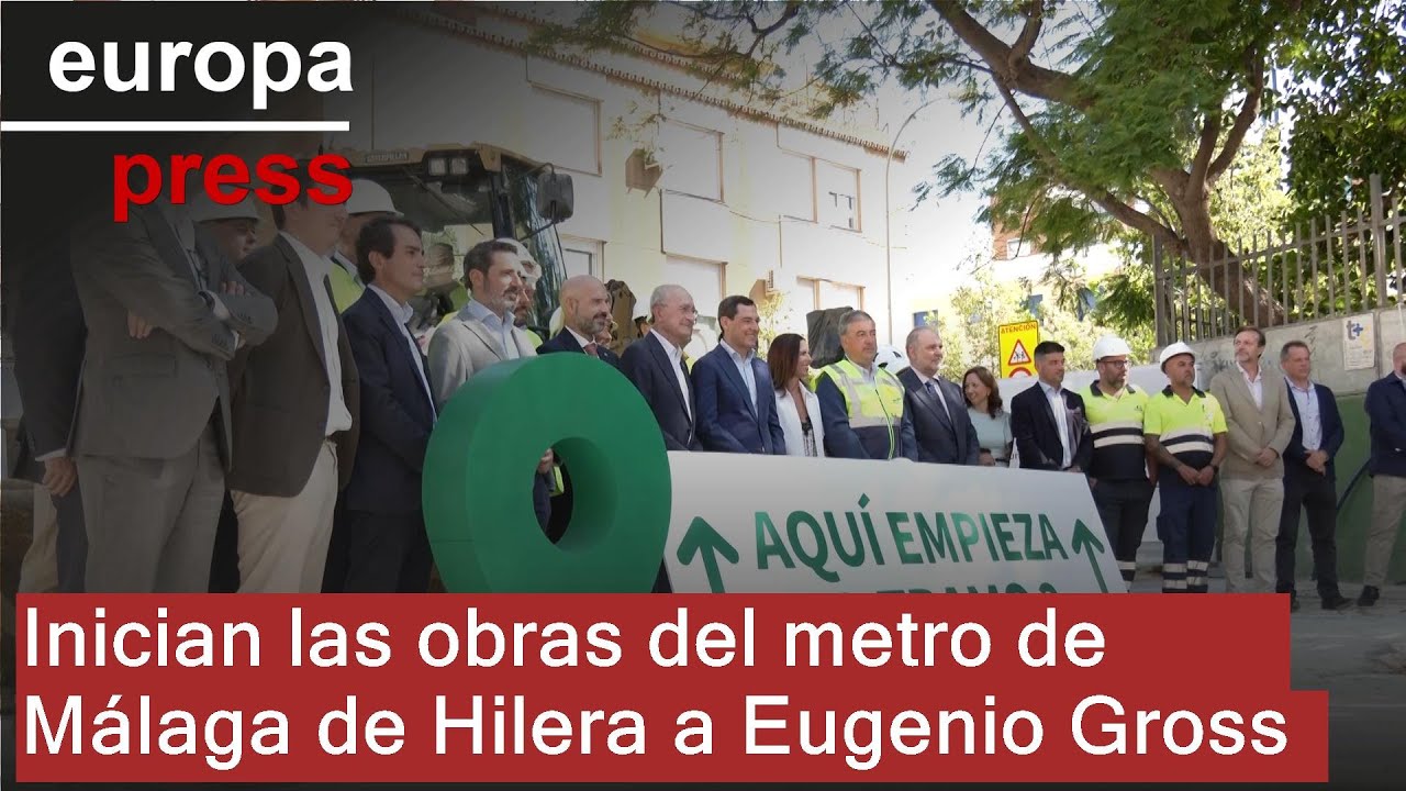 Arrancan las obras del tramo Hilera-Eugenio Gross del metro de Málaga