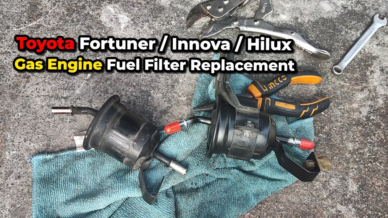 TOYOTA FORTUNER GAS ENGINE (2TRFE) FUEL FILTER REPLACEMENT TUTORIAL