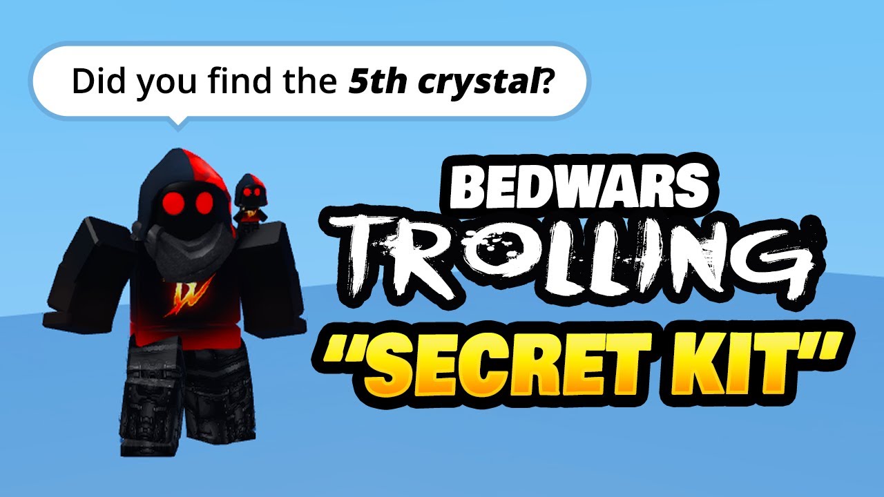 Trolling in Roblox BedWars - The Secret Shadow Kit