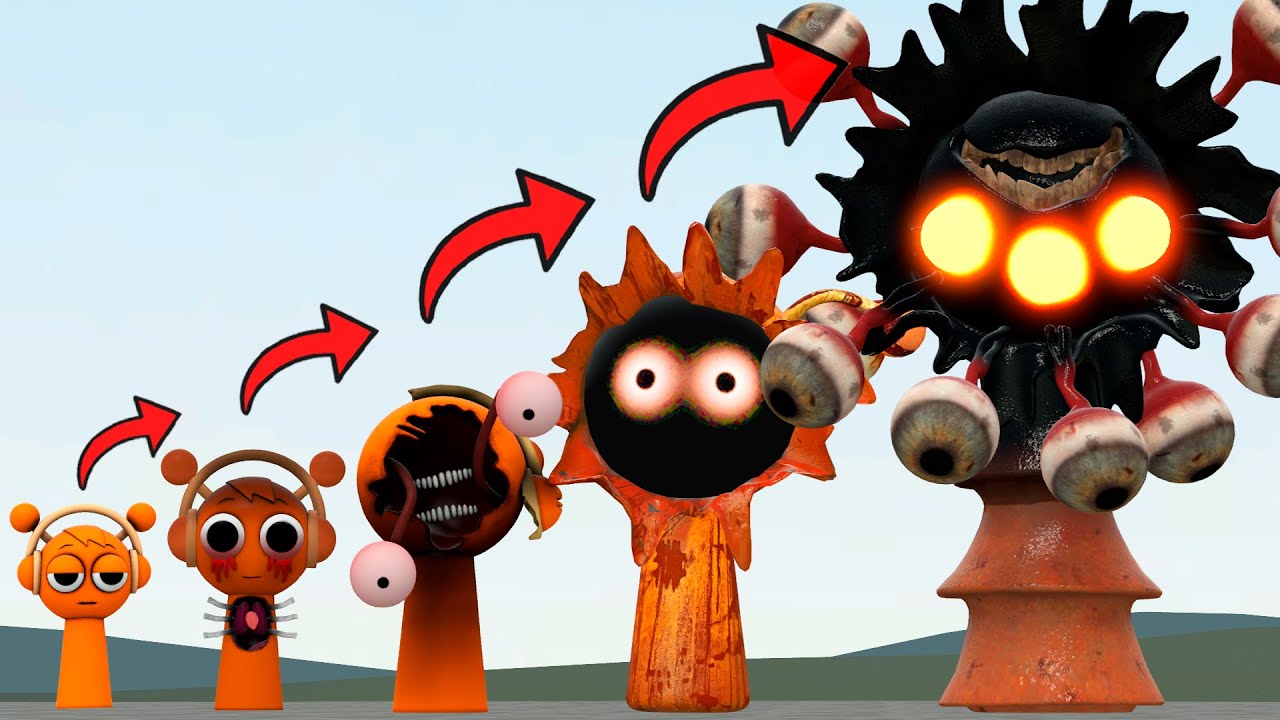 NEW EVOLUTION OREN ORANGE PHASE 4 SPRUNKI SONG In Garrys Mod