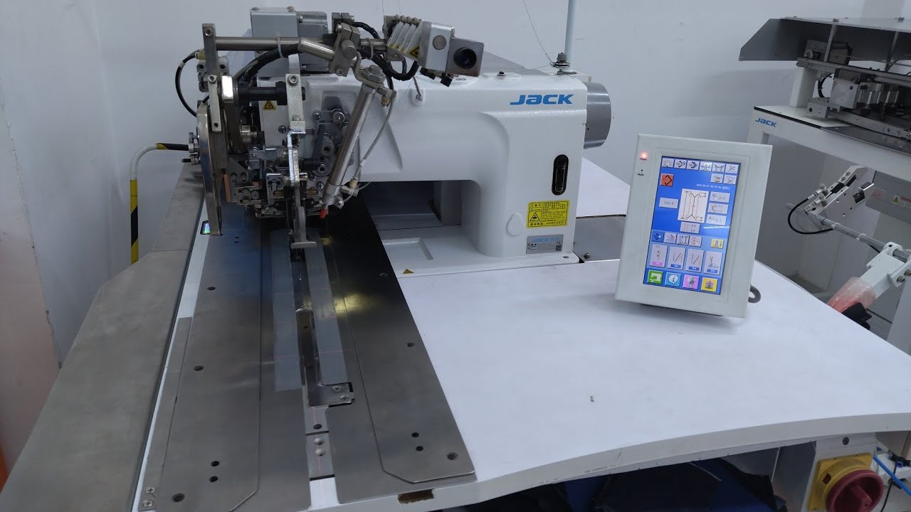 JK-T5878-78B BOLSILLERA JACK.!COMO PROGRAMAR PUNTADA Y TAMAÑO DE BOLSILLOS.#machine #factory