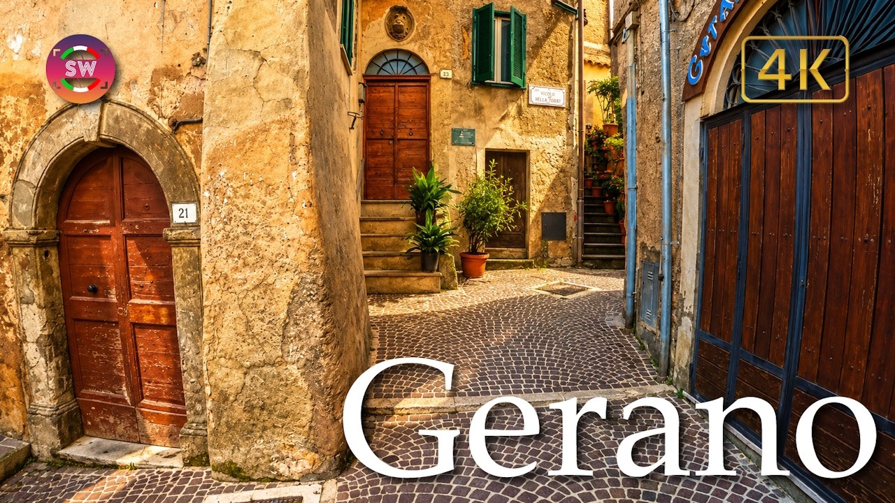 Gerano (Lazio), Italy【Walking Tour】History in Subtitles - 4K