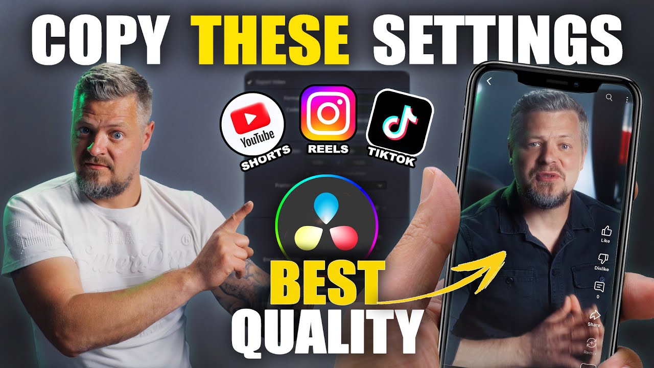 Best Export Settings for TikTok, Reels and Shorts videos in DaVinci Resolve (2025 Guide)