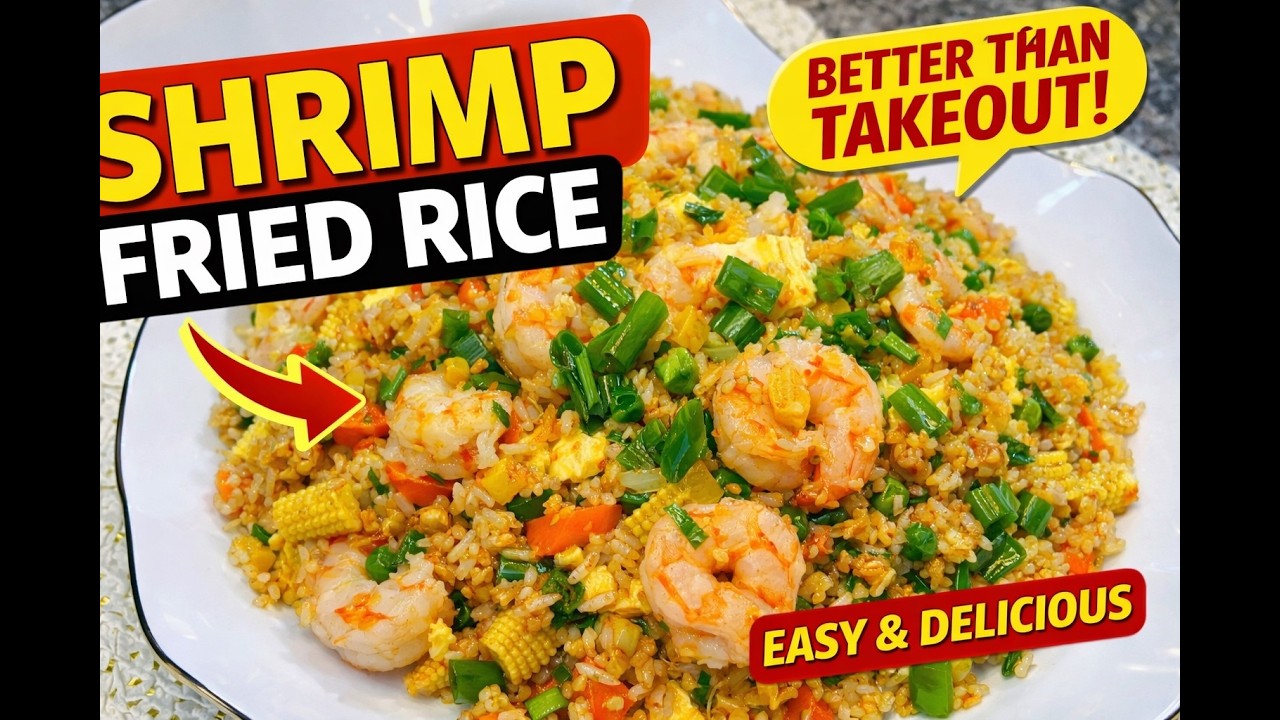 Shrimp Fried Rice Recipe | Easy Restaurant-Style Fried Rice at Home | Taste Trails