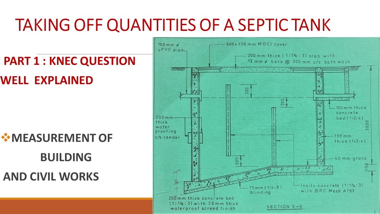 Taking off Quantities of SEPTIC Tank Part 1
