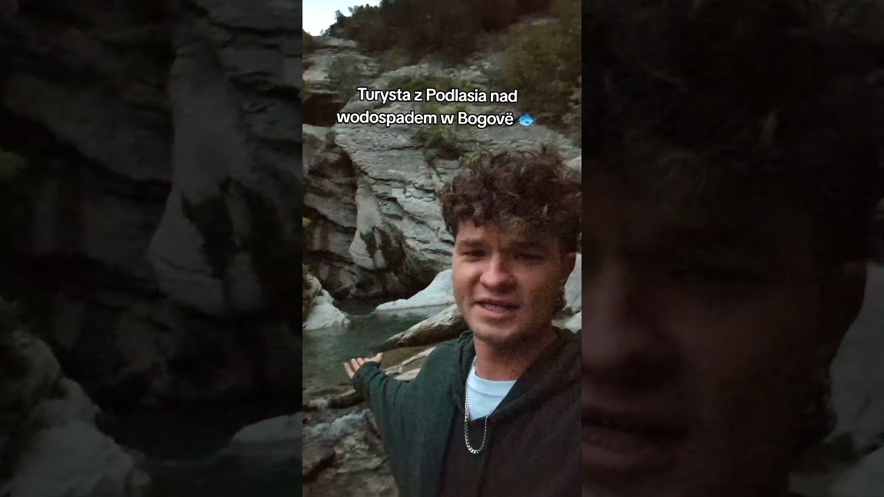 Turysta z Podlasia nad wodospadem w Bogov&euml; 🐟
